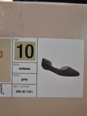 Mossimo Supply Co. Gray Suede D'Orsay Flats Sz 10
